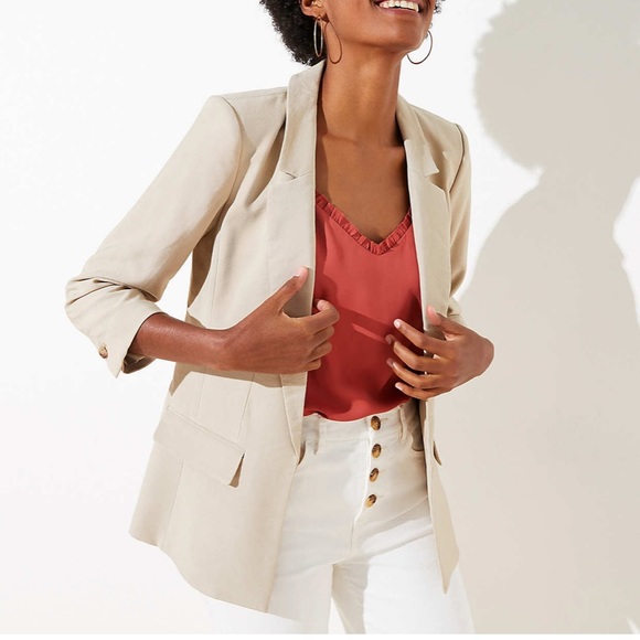 LOFT Jackets & Blazers - NWOT Loft 3/4 open blazer - tan